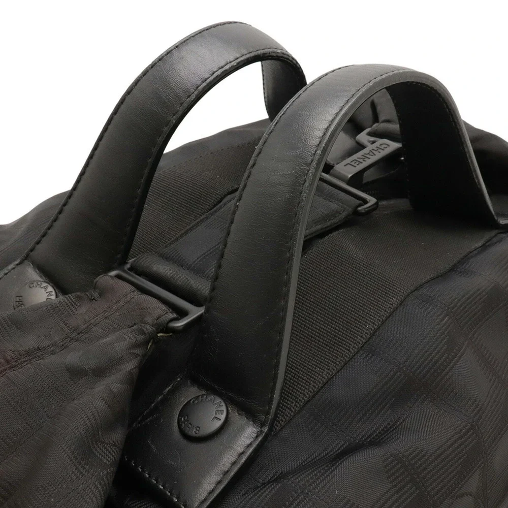 CHANEL Black Quilted Nylon Tote with Detachable Strap